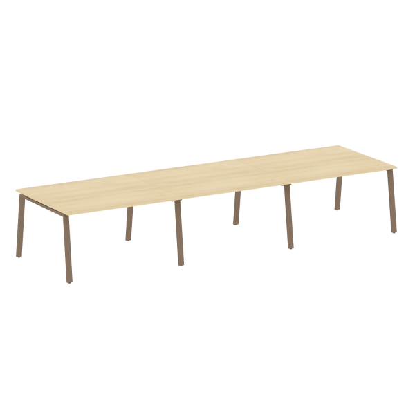 Стол для переговоров (3 столешницы) на А-образном м/к Metal System Style БА.ПРГ-3.3 4200x1235x750
