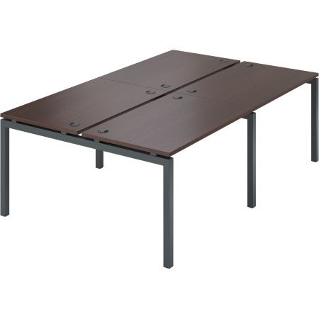 Стол на металлокаркасе для заседаний Арго-М АМП-240 2400x1236x760 (Дуб венге/Антрацит)