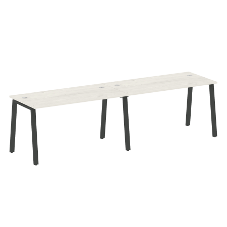 Рабочая станция на 2 рабочих места на А-образном м/к Metal System Style БА.СМ-2.3 2800x720x750
