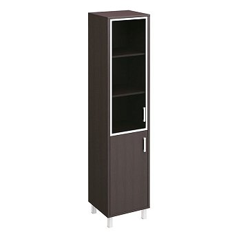 Шкаф для документов левый двери секло в раме + ДСП Борн B 431-813 480x450x2074