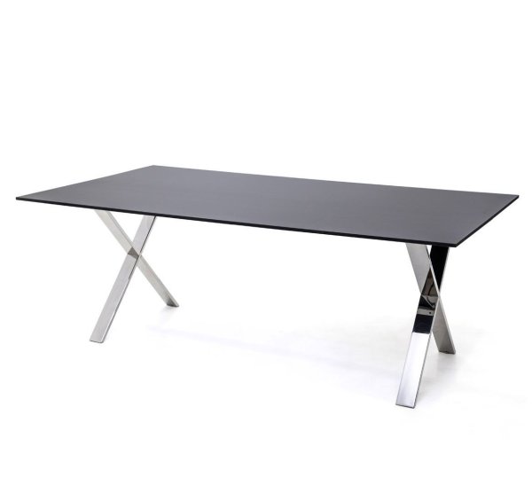 Стол для переговоров 2400х1100х750 (Черный/Хром металл)