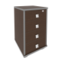 Тумба подкатная 4 ящ. Style Л.ТМ-4 420x450x714