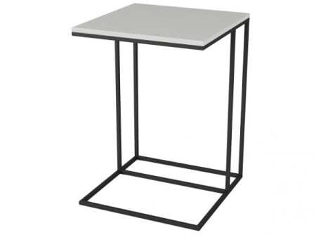 Стол журнальный Хайгрет ХТ 500x500x700 (Белый/Черный)
