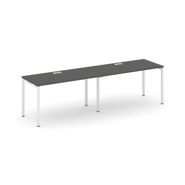 Рабочая станция 1 сторонняя SN-4P.ORS-024 (3160х800х750) (Антрацит/Металл Белый)
