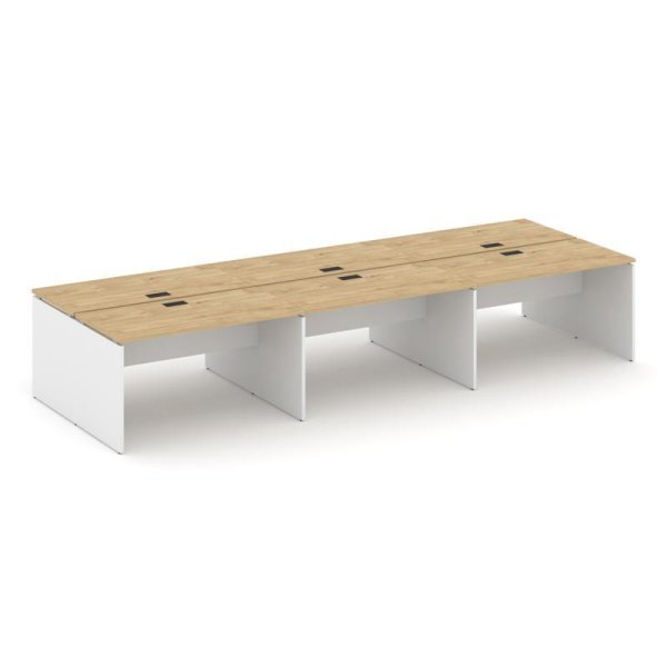 Рабочая станция 2-х сторонняя SN-D.DRS-084 (4740х1632х750) (Тиквуд Светлый/Белый)