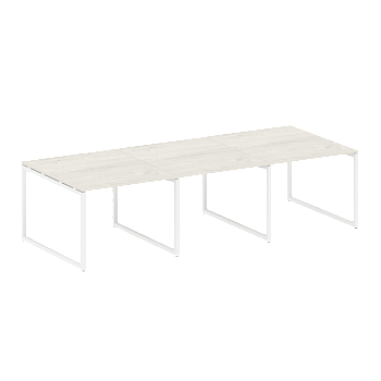 Переговорный стол 3 столешницы Metal System Style БО.ПРГ-3.1 3000x1235x750