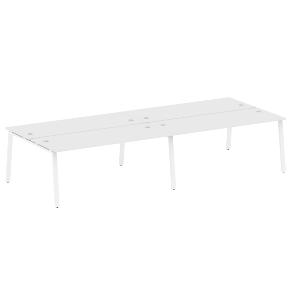 Рабочая станция на 4 рабочих места на А-образном м/к Metal System Style БА.СМ-4.5 3600x1475x750
