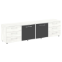 Тумба модульная черные двери LT-TS 4.2 2200x450x580