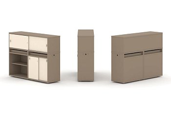 Тумба двойная + низкая надставка ES.NB.2N-10 (1500х410х1135)